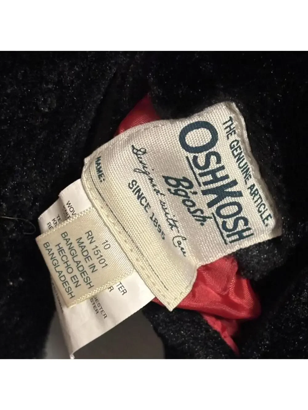 Oshkosh B’gosh black faux fur coat